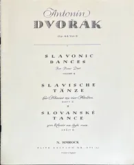 ドヴォルザーク スラブ舞曲・Op.46・Vol.2 (ピアノ二重奏)輸入楽譜 Dvorak Slavonic Dances Op.46 Volume 2 洋書
