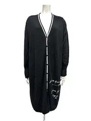 【中古】To b. by agnes b. トゥービー バイ アニエスベー トップス ロングカーディガン ブラック コットン＿S08＿セルモアから出品＿s-0271-r08