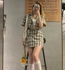 セットアップ シャツ ジャケット ショートパンツ キュロット 大人 [979]