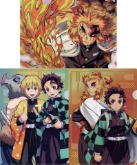 【中古】クリアファイル 集合 A4クリアファイル3枚セット 「劇場版 鬼滅の刃 無限列車編×ローソン」