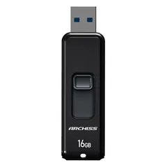【新品未使用品】アーキス(Archiss) USBメモリ 16GB USB3.2(Gen1) / USB3.1(Gen.1) / USB3.0 / USB2.0 対応 スライド式 ストラップホール付き キャップレスデザイン AS-016GU3-PSB