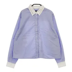 SHIPS - SHIPS Primary Navy Label クレリックレースシャツ 36 定価26950円 311111871 ストライプ 長袖シャツ ブルー レディース シップス【中古】5-0506M♪ SHIPS Primary Navy Label クレリックレースシャツ 36 定価26950