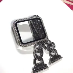 38mm 41mm 42mm 44mm インスタ映え キラキラカバー チェーンベルト AppleWatch　バンド AppleWatch　カバー アップルウォッチ　カバー オシャレ AppleWatch ベルト 大人気 SNSで話題中 