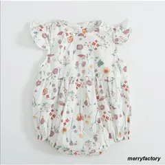 ロンパース 女の子 夏 半袖 花柄 66 73 80 90 100 赤ちゃん おしゃれ かわいい