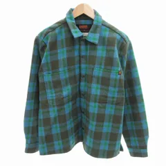 ジャーナルスタンダード レリューム JOURNAL STANDARD relume UNIVERSAL OVERALL 別注 WOOL CPO シャツジャケット チェック ウール M 緑 グリーン系 /HO△ 0304