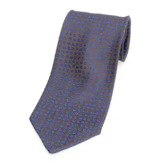 【未使用】Charvet／シャルべ／ジャガードタイ／小紋柄／フランス製 Charvet／シャルべ／ジャガードタイ／小紋柄／ネイビー／フランス製