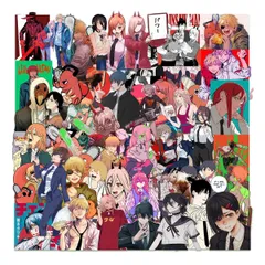 【特売】For チェンソーマン ステッカー 50枚セット Q版 防水シールチェンソーマン シール に紙を張る ステッカーパック デカール スーツケース 高精細画像 萌え 車 自転車 バイク ヘルメット パソコン スノーボードに適用 子供 学生 誕生日 プレゼン