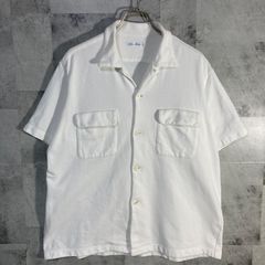日本製 Sans Limite サンリミット 半袖 オープンカラーシャツ 裏起毛 ホワイト 1