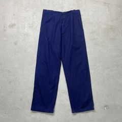 オアスロウ フレンチワーク ベイカー パンツ ブルー ヘリンボーン M