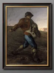 フランソワ・ミレー]9928 絵画 リトグラフ 12号 102/200 在銘