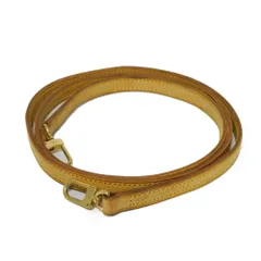 LOUIS VUITTON - LOUIS VUITTON ルイ・ヴィトン バンドリエール 120 ヌメ革 幅1.2cm ロング ベージュ ゴールド 調節不可 LVロゴ ナチュラル ショルダーストラップ J00145 LOUIS VUITTON ルイ・ヴィトン バンドリエール 120 ヌメ革 幅1.2
