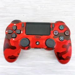 ■【純正品】 SONY PlayStation4 PS4 ワイヤレスコントローラー (DUALSHOCK 4) レッド・カモフラージュ (CUH-ZCT2J) 良品■