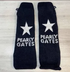 【タグ付き】パーリーゲイツ ロゴジャガード レッグウォーマー ブラックネイビー系 タグ付き】パーリーゲイツ ロゴジャガード レッグウォーマー