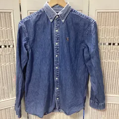 ラルフローレンRalphLauren デニムボタンダウンシャツ　ビッグサイズ　カラーポニー　(170)                      E-S