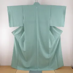 未着用　作家もの　色無地　グリーン　紋無し　着物　016k 未着用作家もの色無地グリーン紋無し着物016k