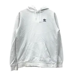 adidas ロゴスウェット パーカー M ホワイト アディダス 裏起毛 トレフォイル 古着卸 アメリカ仕入 a708-5341