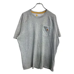 Carhartt 半袖 ロゴ Tシャツ XLサイズ カーハート リラックスフィット ライトグレー 古着卸 アメリカ仕入 t2503-3276