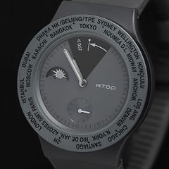 未使用】 ATOP × BEAMS ワールドタイムウォッチ オールブラック - メルカリ