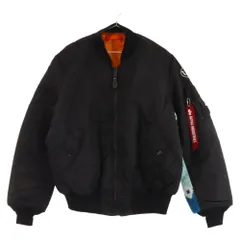 UNIFORM EXPERIMENT (ユニフォームエクスペリメント) 22AW×ALPHA×FRAGMENT アルファ フラグメント ニットコンビ MA-1 フライトジャケット ブラック UE-222065のサムネイル