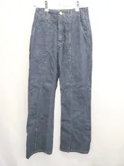 ◇ Θ PAGEBOY ページボーイ フロントスリット デニム フレア パンツ サイズ24 ネイビー系 レディース E  【1506250011975】