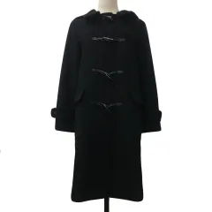 エムケー ミッシェルクラン MK MICHEL KLEIN コート ダッフル フード ミドル ジップアップ 無地 長袖 38 黒 ブラックのサムネイル