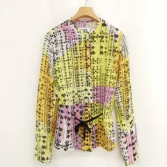 マルタンマルジェラ 6 Martin Margiela 6 06SS トランプ 総柄 プリント ブラウス シャツ 長袖 38 イエロー系のサムネイル
