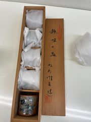 K【中古】趣味の盃　お猪口　徳利　木箱付き