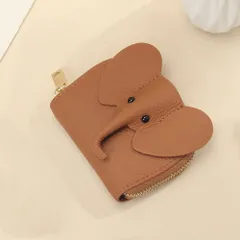 ☆ キャメル ☆ ゾウ カードケース 本革 大容量 yznscase5154 カードケース じゃばら カード入れ じゃばら式 ジャバラ お財布 ミニ財布 レザー 革 チャック 大容量 定期入れ 名刺入れ クレジットカード ICカード 小銭入れ ウォレット ゾウ