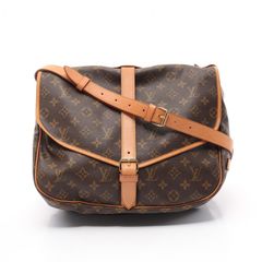 ルイ・ヴィトン LOUIS VUITTON ショルダーバッグ ソミュール35  M42254 PVCコーティングキャンバス レザー ソミュール35 レディース Used A
