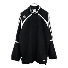 adidas アディダス ハーフジップ プルオーバージャケット スポーツ ブラック(メンズ M)中古 古着 U9198