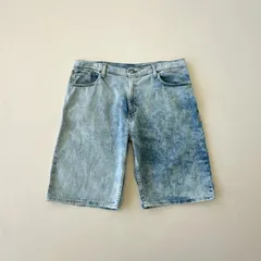 リーバイス569 デニム　ハーフパンツ　ルーズ　リラックス　バギー　ケミカルウォッシュ　W36 T1599 A1