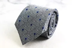 アレクサンダージュリアン ブランド ネクタイ チェック柄 ドット 格子柄 シルク PO メンズ グレー Alexander Julian 【中古】