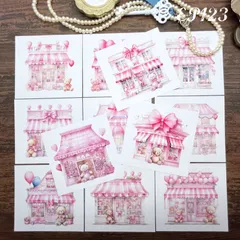 【EP123】コラージュ素材 パステル テディベアSHOP