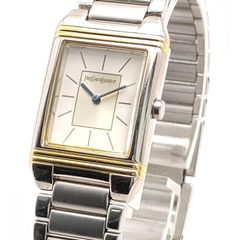 イヴ・サンローラン レディース クオーツ 腕時計 ホワイトダイアル ステンレスベルト 10000261【中古】