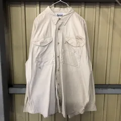 152 Columbia PFG 長袖シャツ メンズ XL ベージュ ボタンダウンコロンビア シャツ ロングスリーブシャツ 古着卸 アメリカ仕入