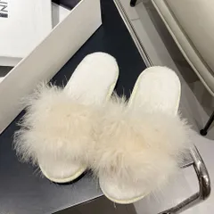 ☆ ホワイト ☆ 38-39(23.5cm-24cm) ☆ スリッパ もこもこ pmyslimoko10 もこもこ スリッパ ルームシューズ ルームスリッパ 秋 冬用 前開きスリッパ ルームサンダル 室内履き オープントゥ ボア フェイクファー