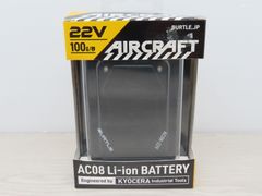 【未使用品】BURTLE　バートル 空調服用バッテリー 22V マットブラックバッテリー AC08　（B7-36）