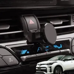 YORKNEIC C-HR対応 車載 スマホホルダー 2016年から 車種専用 携帯電話ホルダー エアコン吹き出し口式 スマホスタンド 360度回転 片手操作 (磁力型)