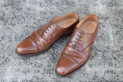 Crockett&Jones クロケットアンドジョーンズ Paul Smith ポール・スミス別注 Hallam ハラム ストレート 内羽根 茶 ブラウン UK8 / 26.5cm相当【W3378】のサムネイル