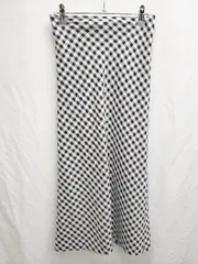 ◇ FREE'S MART フリーズマート チェック柄 ロング フレア スカート サイズFR ブラック ホワイト レディース P  【1406180042974】