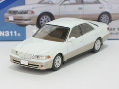 トヨタ マークII 2.5グランデ 98年式（白／金）LV-N311c【トミーテック社1/64ミニカー】【トミカの時】