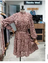 未使用 S M フリル ティアード シフォン ワンピース Thursday Island(サースデーアイランド)