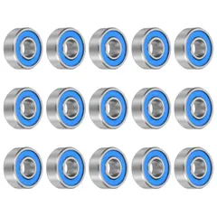 uxcell ベアリング MR83-2RS ボールベアリング 3×8×3 mm ミニベアリング 深溝玉軸受 両シールド付 クロム鋼 ラジアル玉軸受 15個