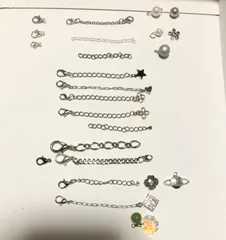 317　ネックレスの 留め外しを 　簡単にする マグネット　 2個 &　アジャスター　延長チェーン　2本