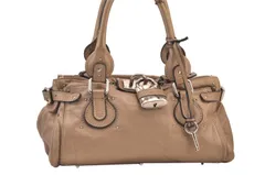 ✨️美品✨️ Chloe パディントン 南京錠 トートバッグ ベージュ レザー ec15609-1.jpg