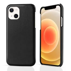 iPhone14 Plus ケース  レザー ハード ケース 【Color】 ブラック