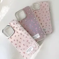 新品未使用 iphone16 ケース きらめきローズのピンクグラデiPhoneケース