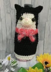 ハンドメイド　黒猫　ペットボトルカバー