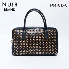 PRADA プラダ パンチングバッグ レザー ボストンバッグ ブラック PRADA プラダ パンチングバッグ レザー ボストンバッグ ブラック