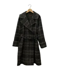 美品 ヨシエイナバ チェスターコート チェック柄 レディース SIZE 9 (M) yoshie inaba